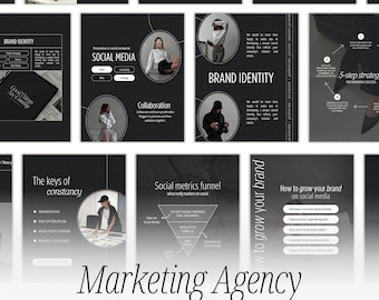 Plantillas para publicaciones de agencias de marketing / Plantillas para Instagram de agencias de marketing / Plantillas para historias de coaches de redes sociales / Publicaciones de gestores de redes sociales