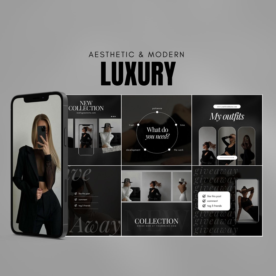 100 Luxury Instagram Templates Social Media Templates - Etsy