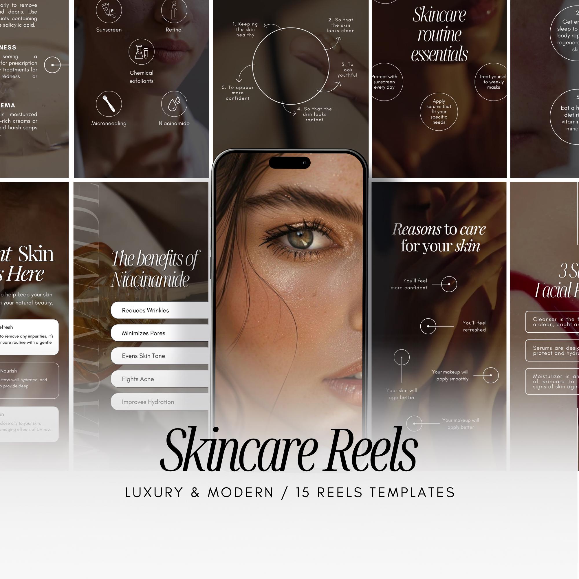 Skincare Instagram Reels Templates, Esthetician Video Reels Template, Skincare Coach Reels ...
