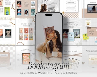 Bookstagram Template Instagram | Editable Bookstagram Post template | Book Lover Social Media Post | Bookish Post | Bookstagram Content
