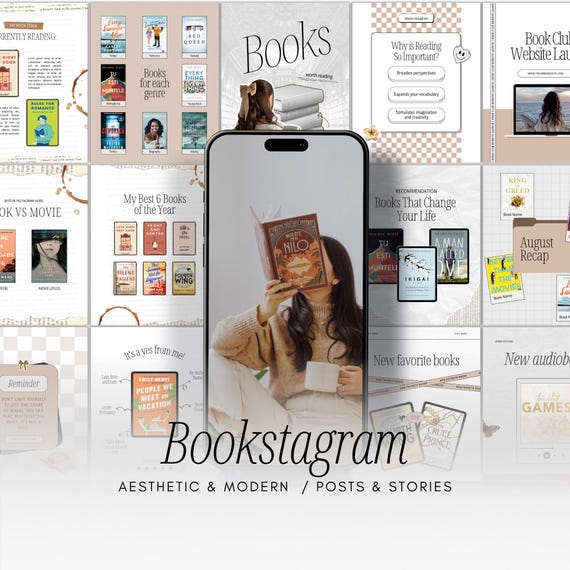 Bookstagram Template Instagram | Editable Bookstagram Post template | Book Lover Social Media Post | Bookish Post | Bookstagram Content