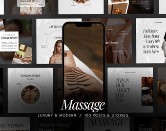 Massage Instagram-sjablonen | Spa- en wellnessberichten, verhalen (100)