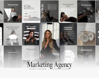 Digital Marketing Agency Templates | Marketing Agency  Post Templates | Social Media Coach Instagram Templates | Social Media Manager Brand