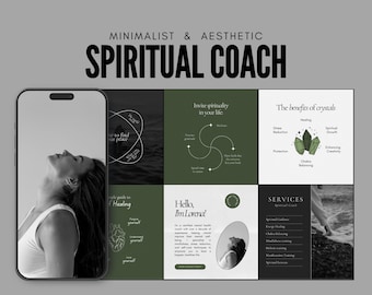 Spiritual Coach Instagram Templates | Mystical Instagram Templates | Astrology Posts | Healing Energy | Wellness Coach Minimalist Posts