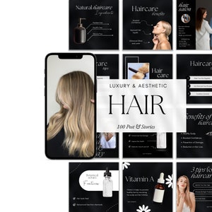 100 Hairstylist Instagram Templates | Hair Salon | Hair Instagram Templates | Instagram Beauty Templates | Beauty Hair Salon Social Media