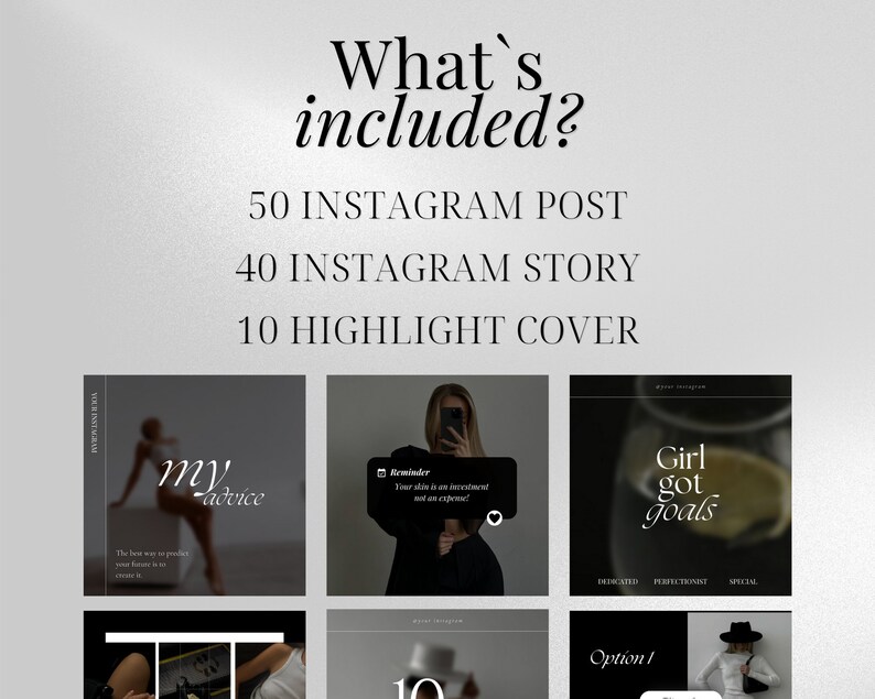 100 Luxury Instagram Templates Social Media Templates - Etsy