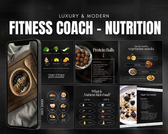 Fitness Coach Instagram Template | Nutrition Personal Trainer Storys | Gym Trainer Post | Luxury Fitness | Wellness Coach | Health Coach