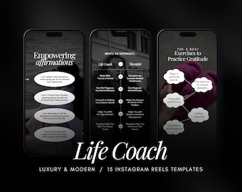 Life Coach Instagram Reels Templates | Mental Health Coach Instagram Reels Templates | Mindset Coach Reels | Coach Story Templates