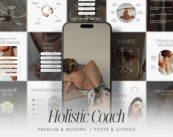 Holistic Coach Instagram Templates | Wellness Coach Instagram Post | Health Coach Template | Holistic Coach Post | Health Coach Social Media