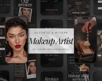 Makeup Artist Instagram Reels Templates | MUA Instagram Reels Templates | Makeup Stories Template | Makeup Artist Luxury Reels