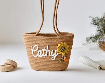 Gepersonaliseerde en aanpasbare milieuvriendelijke geweven draagtas. Cadeaus geschikt voor moeders en bruidsmeisjes