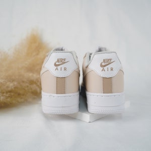 Beige Custom Air Force 1, Custom AF1, Custom Shoes, Custom Sneakers, Personalized Shoes, Handmade Gift Idea