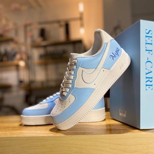 Blue Air Force 1, Blue Air Forces, Custom Air Force 1, Personalized AF, AF 1 Custom, Mens Shoes, Womens Shoes, Gift Ideas, Air Forces Blue