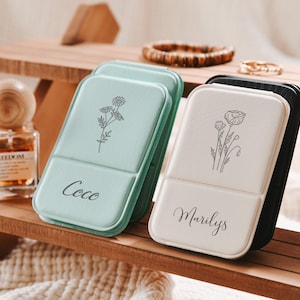 Espejo plegable con nombre personalizado, regalo de dama de honor, regalo de despedida de soltera, espejo de dama de honor personalizado, espejo de maquillaje plegable, espejo portátil