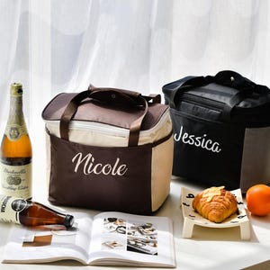 Individuell bestickte Lunch-Kühltaschen, personalisierte Groomsmen-Geschenke, personalisierte Geschenke-Bierkühltaschen, ideal für Picknicks, Arbeit und Reisen