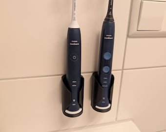 Wall mount for electric toothbrushes without drilling – compatible with Philips Sonicare & Oral-B – self-adhesive mounting