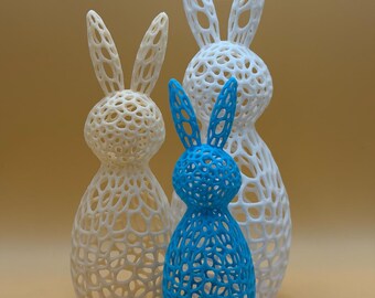 3D Printed Easter Bunny Decoration – Modern Bunny Figurine Set – Minimalist Easter Decoration – Spring Gift – Various Sizes & Colors