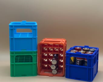 Stackable Battery Beer Crate Set for AA & AAA Batteries – Beverage and Battery Crate, Organization, Colorful Gifts, Free Shipping