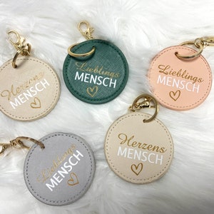 Keychain, bag pendant round with favorite person or person close to your heart, gift idea,