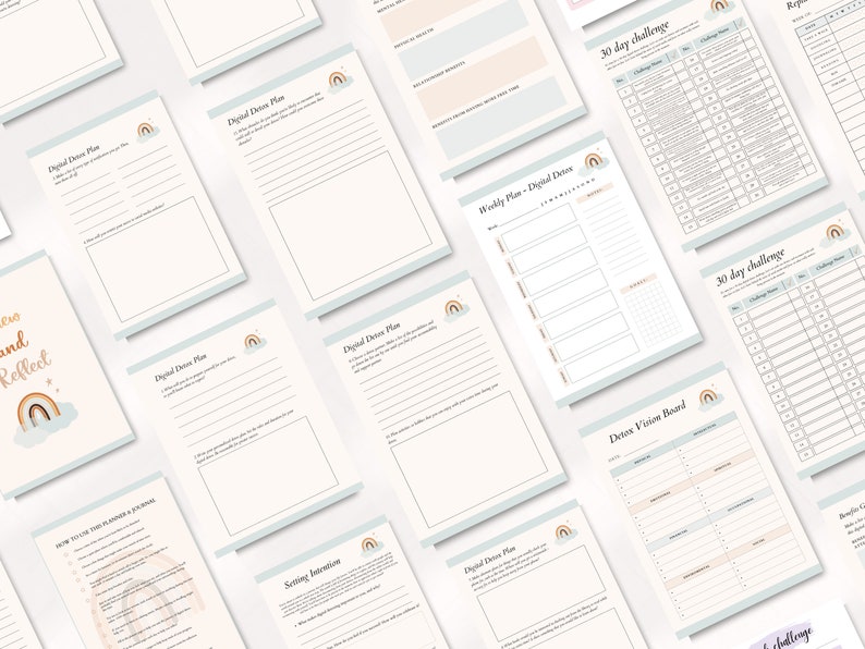 Digital Detox, Printable Planner, Social Media Detox Challenge ...