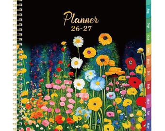 2026 -2007 Planner - Weekly and Monthly, 8.5''x11 - Colorful Flowers