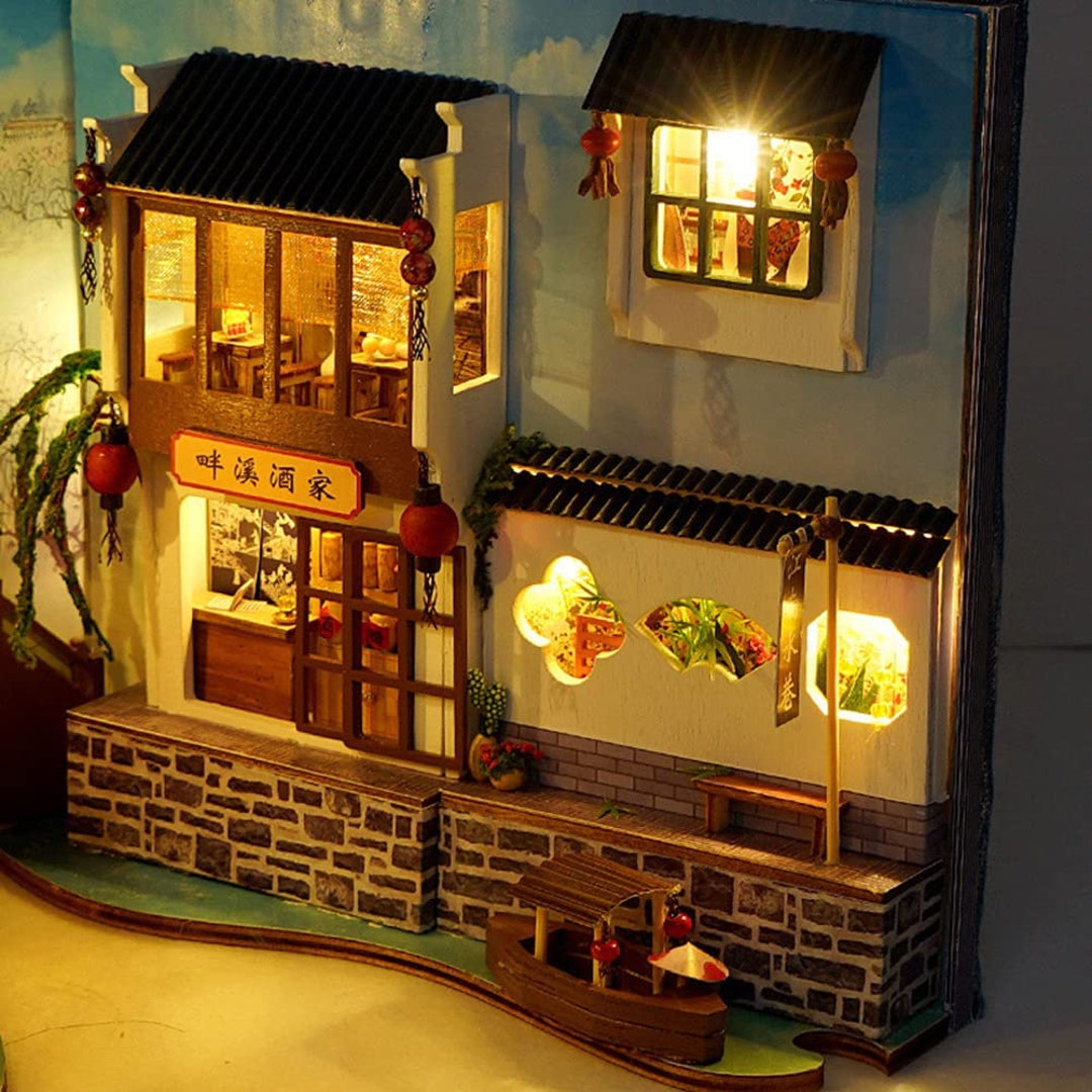 DIY Dollhouse Book Nook Kit China Water Town Miniature - Etsy