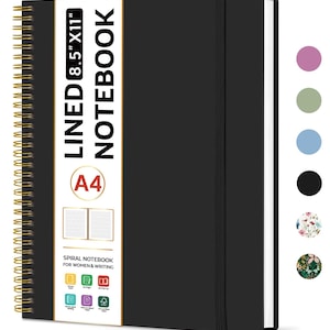 Spiral Lined Notebook, 8.5" * 11" Notebooks for Work, Large A4 Journal for Women & Men, College Journaling Notebook
