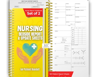 Sjuksköterskegrundernas rapportbok | Set med 2 patientmallar och SBAR-grunderna för omvårdnad