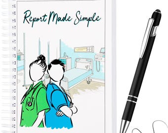 Anteckningsbok och penna för sjuksköterskerapport i 2 delar | Pocket Nurse Essentials (18x11,5 cm) Nursing Fundamentals