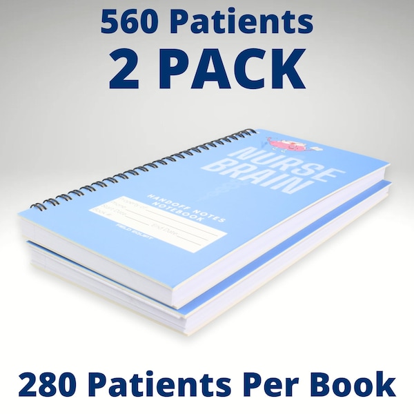 Nurse Brain Notebook: SBAR Format, Medical Reference (2-Pack)