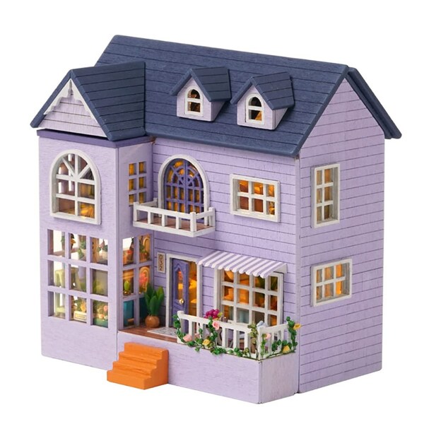 DIY Miniature Dollhouse Kit with Furnitures for Home Decor Seattle Villa Gift