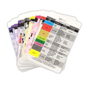 Nurse Badge Reference Cards: Lab Values, EKG, Vitals - 30 Card Set
