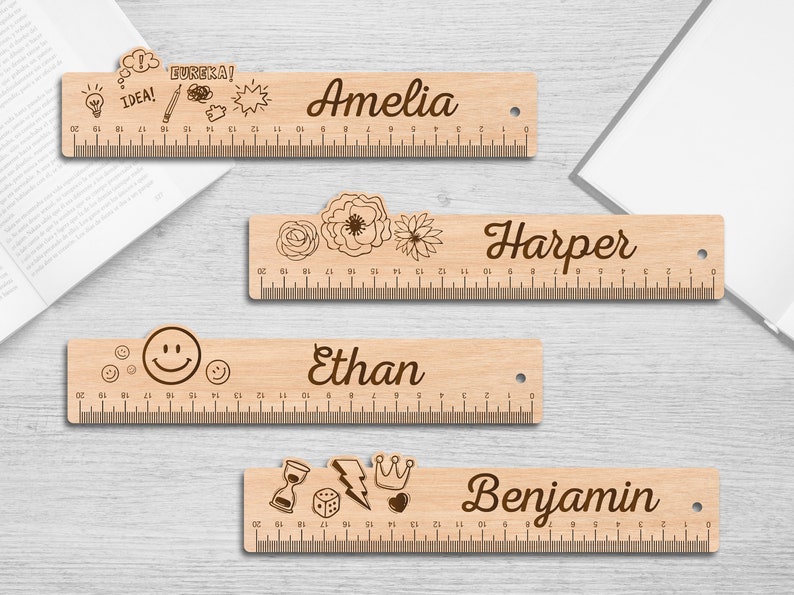 Laser Cut Wooden RULER for Kids School Teacher Svg | Pdf | Ai | Eps ...