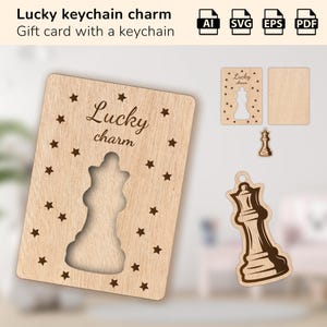 Porte-clés porte-clé échecs | cadeau pour un anniversaire, une maman, un papa, un ami | Forge luminescente découpée au laser | IA, EPS, PDF, SVG