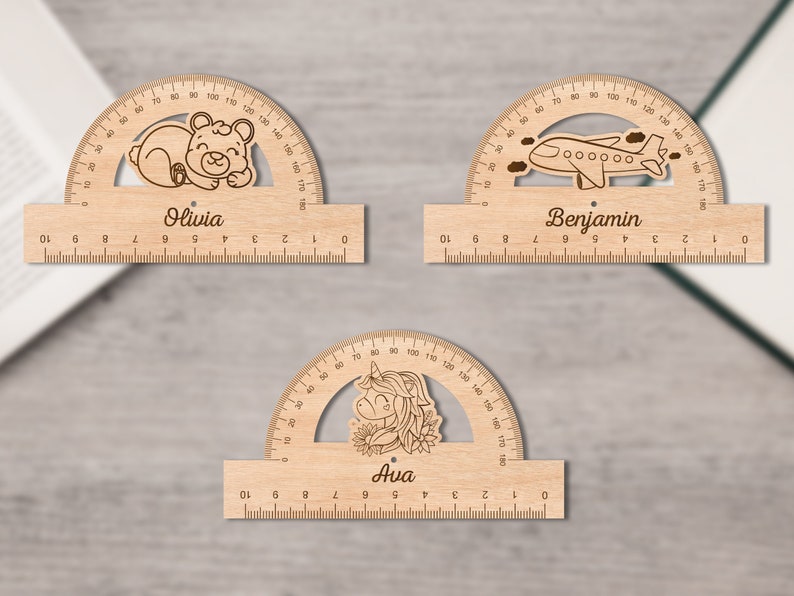 Protactor RULER Laser Cut File for Kids School Teacher Svg | Pdf | Ai ...