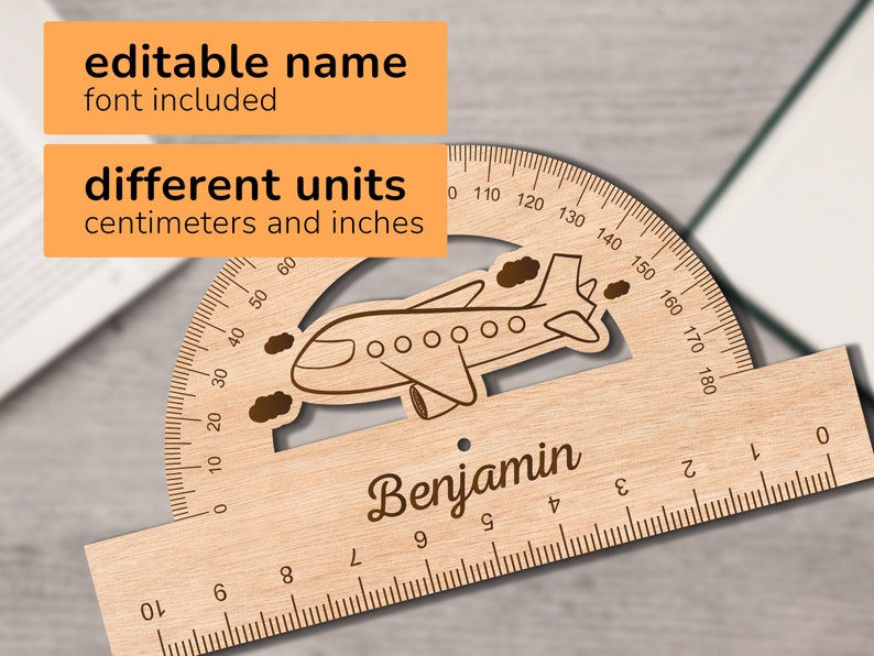 Ben A Ruler Protactor RULER Laser Cut File for Kids School Teacher Svg | Pdf | Ai ...