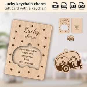 Porte-clés porte-clés porte-clés aventure camping-car | cadeau pour un anniversaire, une maman, un papa, un ami | Forge luminescente découpée au laser | IA, EPS, PDF, SVG