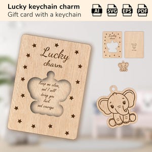 Porte-clés porte-clés éléphant | cadeau pour un anniversaire, une maman, un papa, un ami | Forge luminescente découpée au laser | IA, EPS, PDF, SVG
