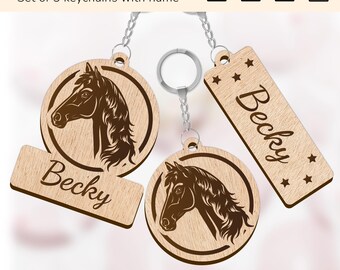 Personalized Horse Facial Marking Silhouette Acrylic Keychain Tassel Equestrians Horse Riding Accessory Gift For Horse Lover