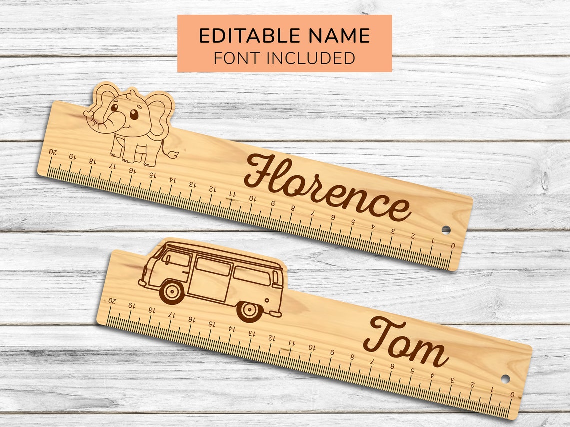 Kids Ruler Svg File Laser Cut Wooden RULER for Kids School Teacher Svg | Pdf | Ai | Eps ...
