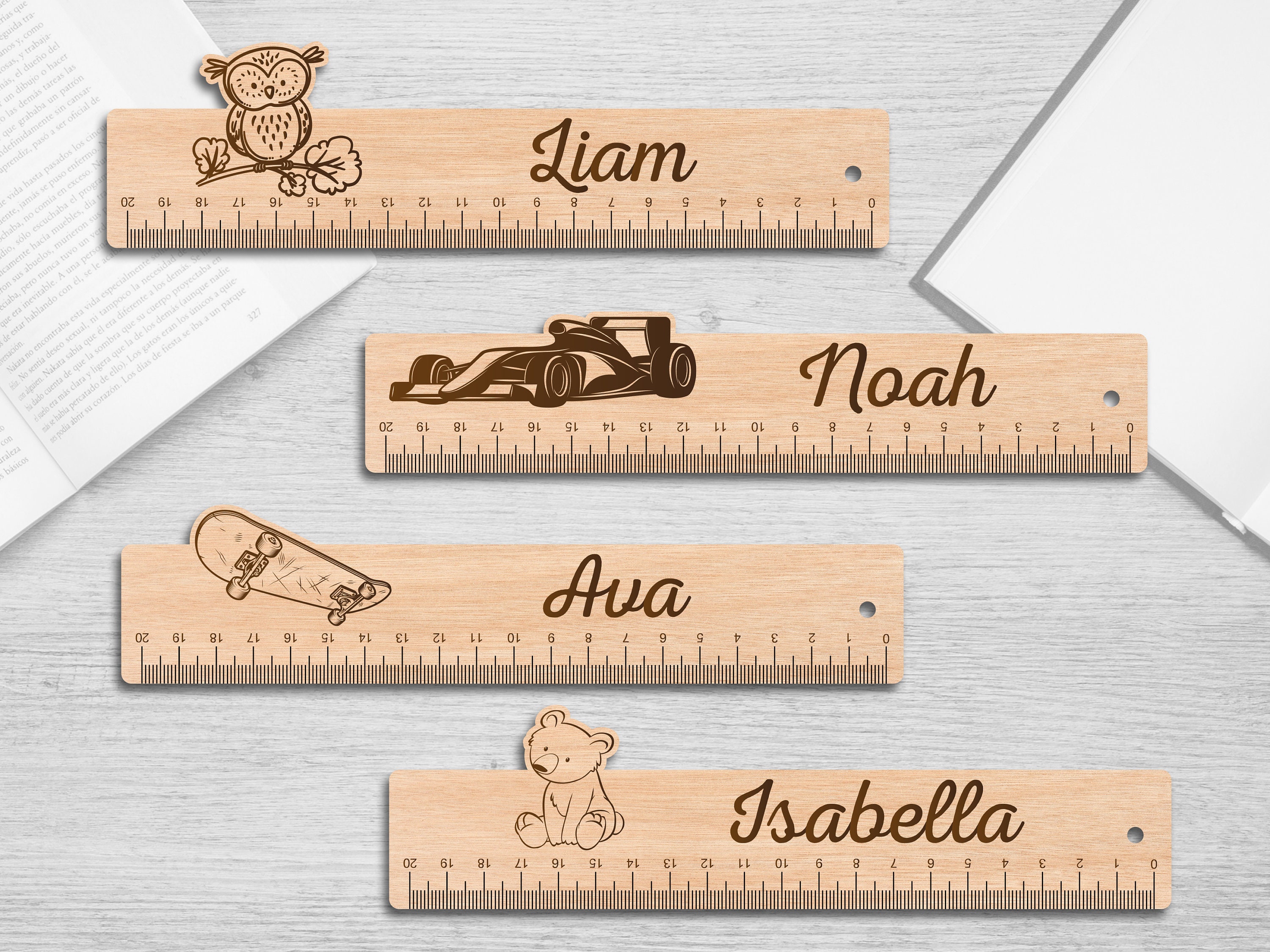 Personalized Wooden Ruler – Fabi Design Studio