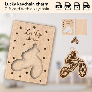 Porte-clés porte-clés porte-clés pour VTT de descente | cadeau pour un anniversaire, une maman, un papa, un ami | Forge luminescente découpée au laser | IA, EPS, PDF, SVG