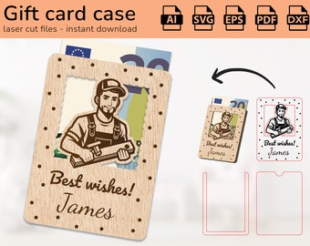 Handyman Gift Card Holder SVG for Glowforge: Construction Tools Money Case