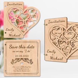 File di invito tagliato al laser per matrimonio, compleanno, fidanzamento, baby shower, addio al nubilato, laurea, anniversario