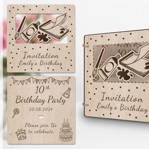 Kunst Malerei Pinsel Einladung Lasercut Datei für Geburtstag Verlobung Baby shower Brautparty Abschluss Jahrestag