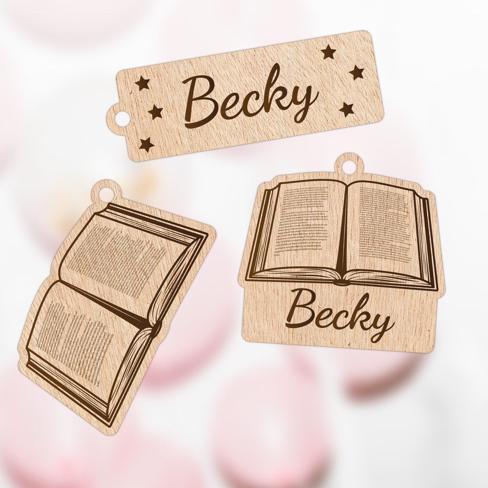 Books Lover Keychain Key Ring Charm | Personalized Name Sign | Laser ...
