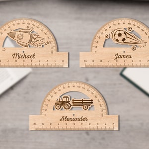 Protactor RULER Laser Cut File for Kids School Teacher Svg | Pdf | Ai ...