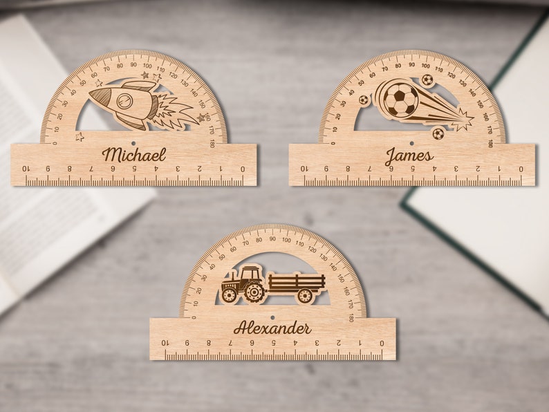 Protactor RULER Laser Cut File for Kids School Teacher Svg | Pdf | Ai ...