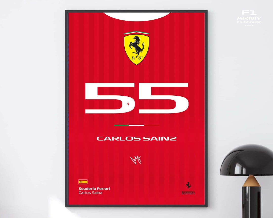 Carlos Sainz Poster, Scuderia Ferrari, Formula 1 Poster, F1 Print, F1 ...