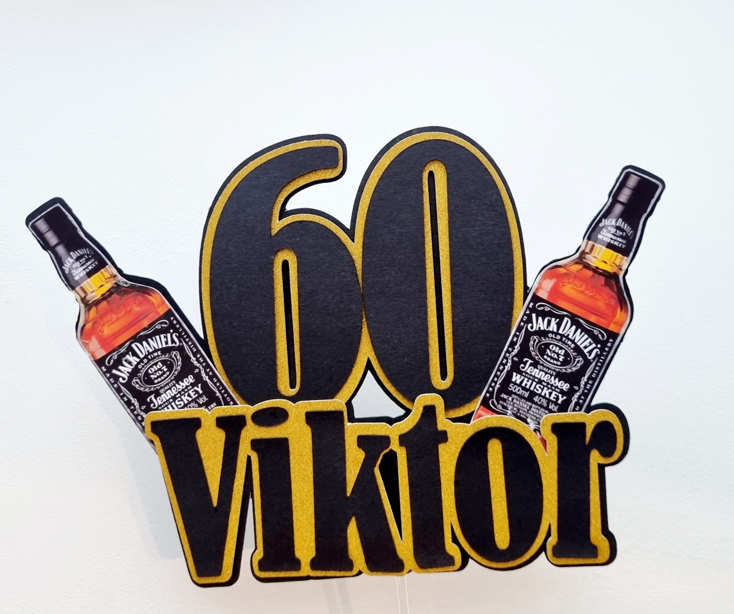 Personalized Cake Topper Jack Daniels With Name Anniversary Etsy